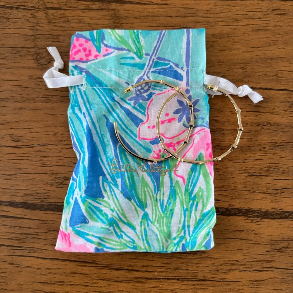 lilly pulitzer gold hoops